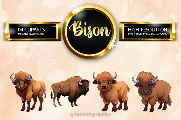 Bison Clipart Image 12