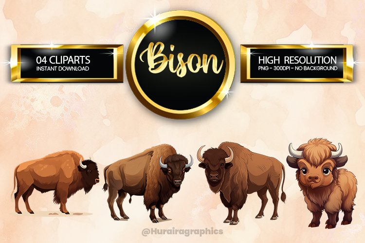 Bison Clipart Image 9