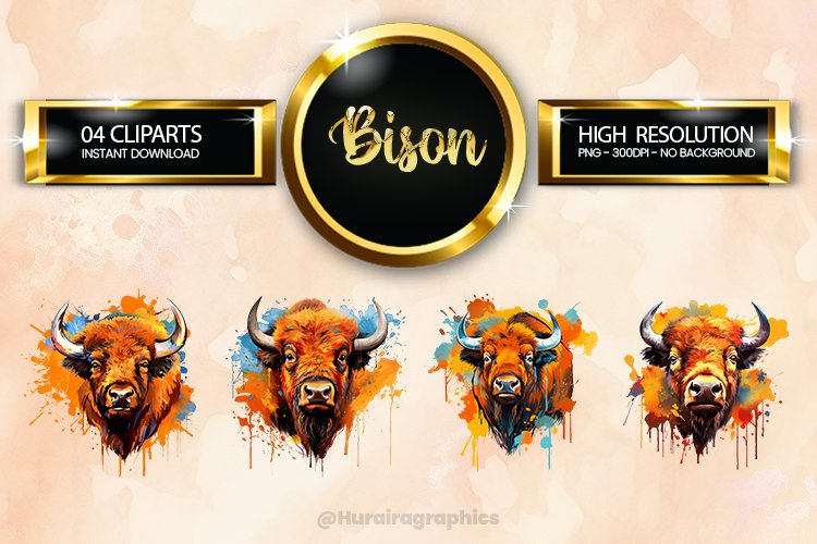 Bison Clipart Image 6
