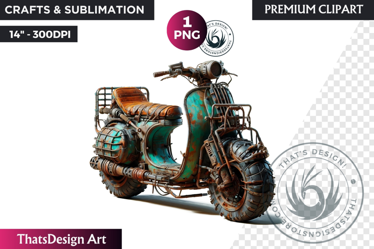 Vehicle Clipart, Post-Apocalyptic Wasteland, rusted dystopia