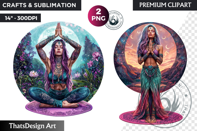 Woman Meditating Clipart Image 15