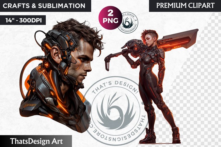 CyberPunk Character Clipart,Post-Apocalyptic PNG sublimation