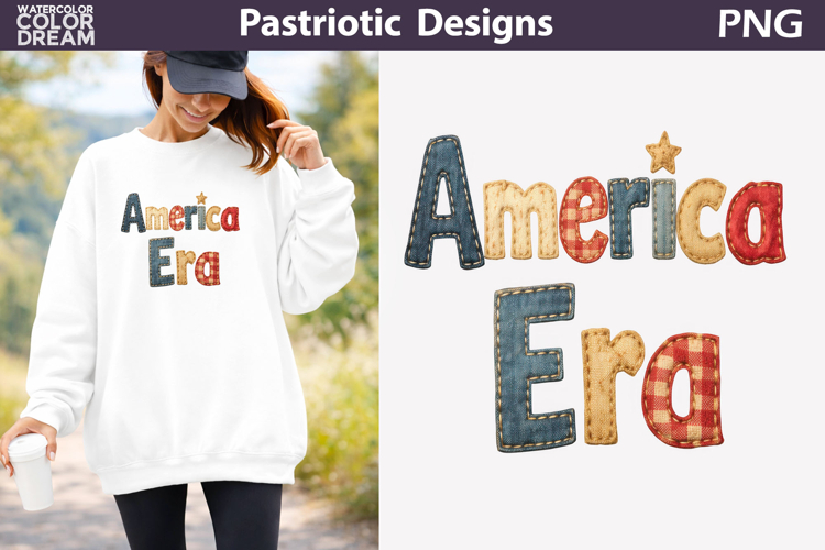 Patriotic Patchwork Quote | America Era Lettering