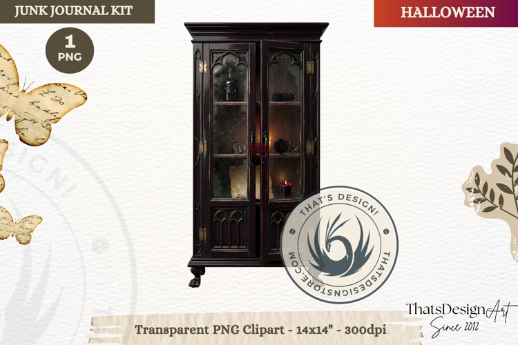 Gothic Haunted House Halloween ephemera clipart Junk Journal