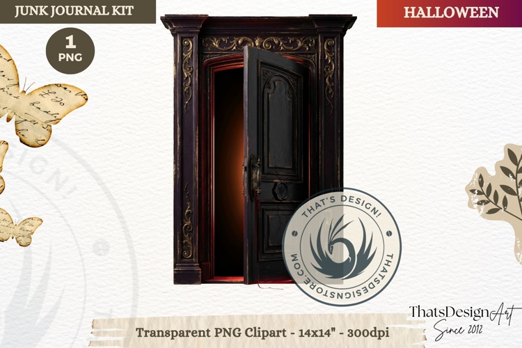 Gothic Haunted House Halloween ephemera clipart Junk Journal