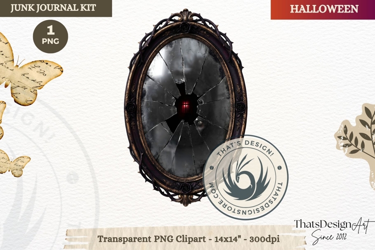 Gothic Haunted House Halloween ephemera clipart Junk Journal