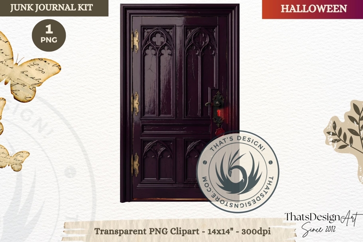 Gothic Haunted House Halloween ephemera clipart Junk Journal