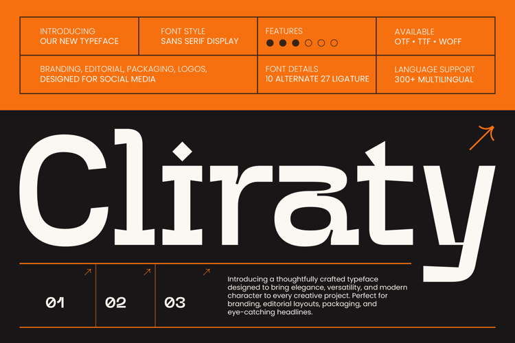 Cliraty - Sans Serif Display