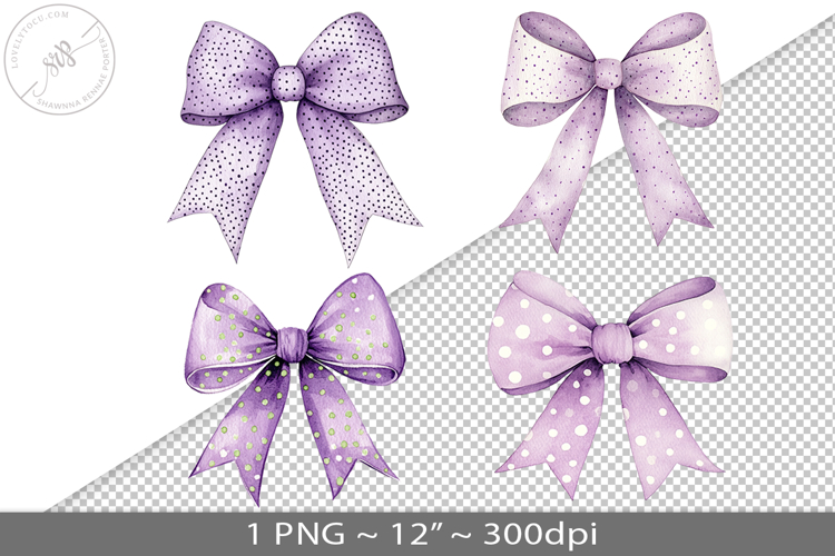 Coquette watercolor bow, PNG graphic