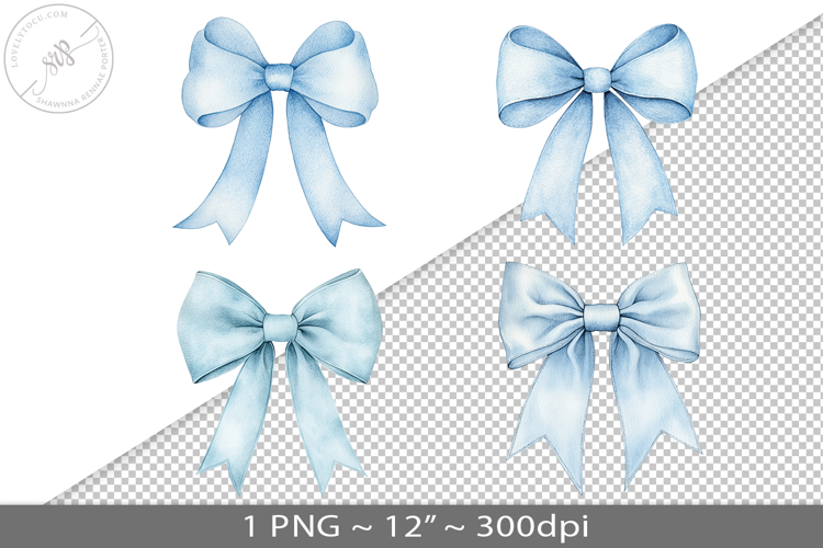 Coquette watercolor bow, PNG graphic