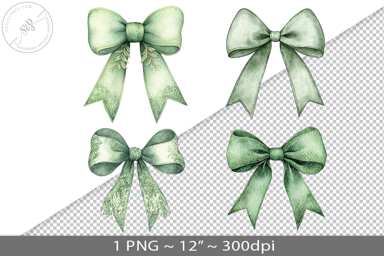 Coquette watercolor bow, PNG graphic
