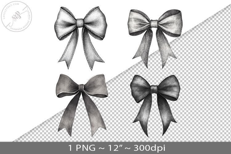 Coquette watercolor bow, PNG graphic