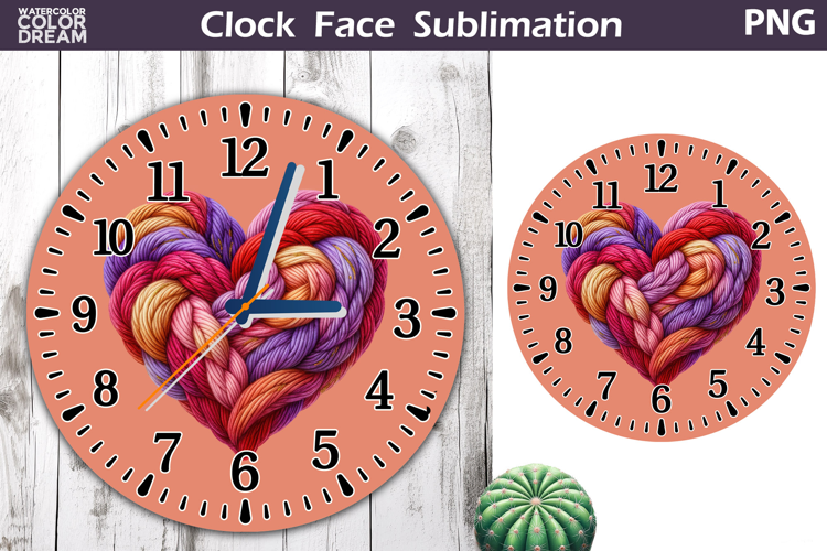 Heart Clock Face | Valentine Clock Design