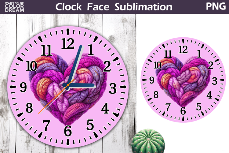 Heart Clock Face | Valentine Clock Design