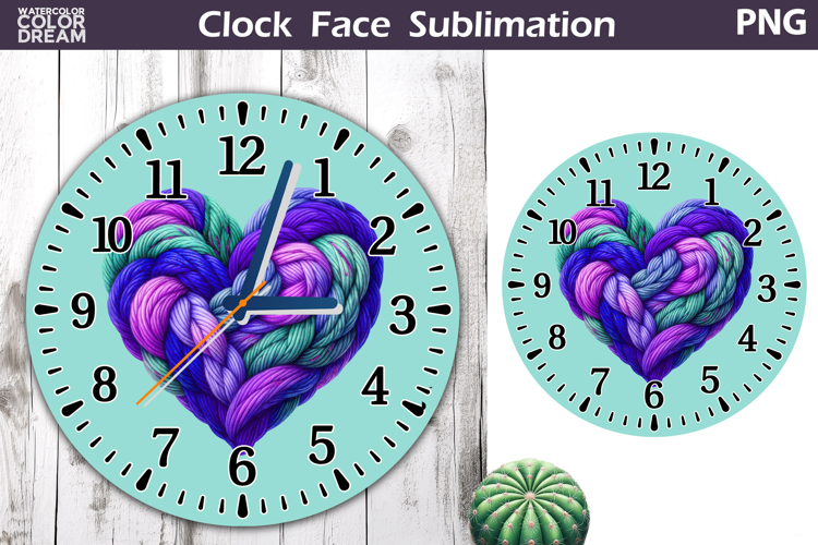 Heart Clock Face | Valentine Clock Design