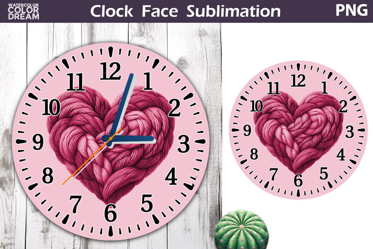 Heart Clock Face | Valentine Clock Design example image 1