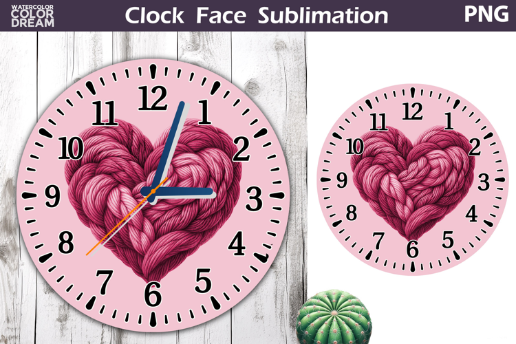 Heart Clock Face | Valentine Clock Design