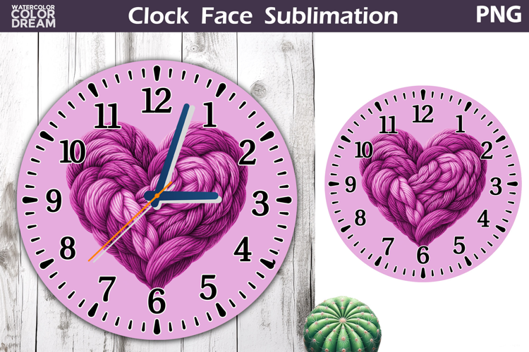 Heart Clock Face | Valentine Clock Design