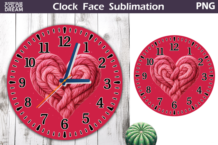 Heart Clock Face | Valentine Clock Design
