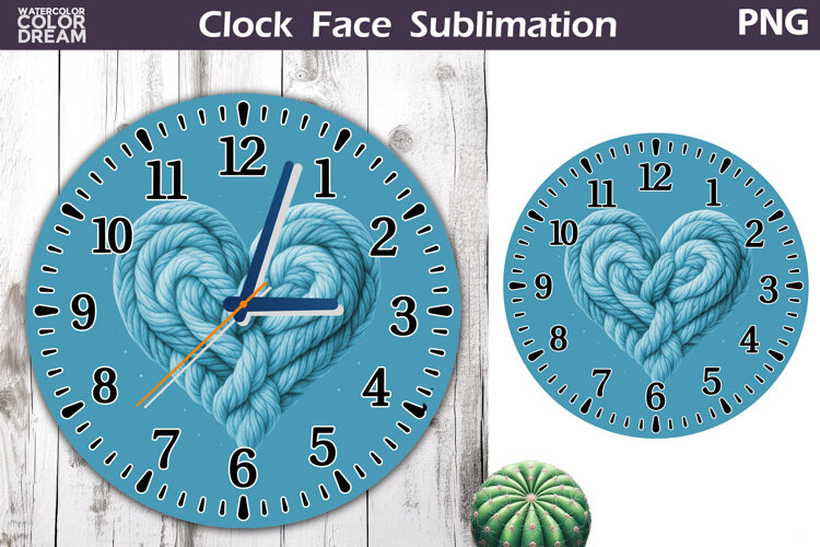 Heart Clock Face | Valentine Clock Design example image 1