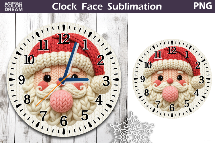 Santa Claus Clock Face | Christmas Clock Design