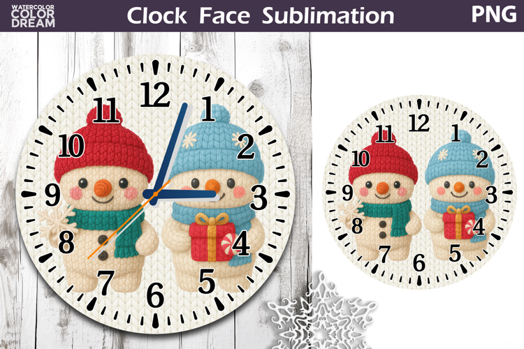 Snowman Clock Face | Christmas Clock Design