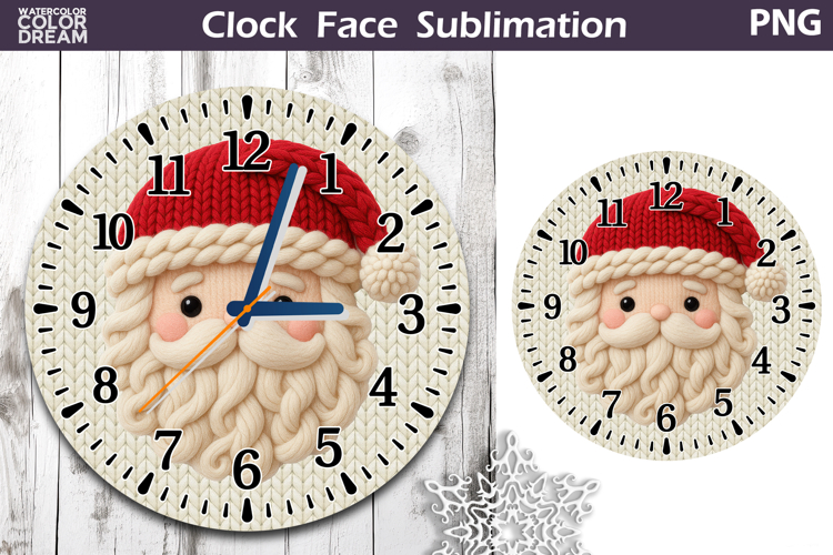 Santa Claus Clock Face | Christmas Clock Design