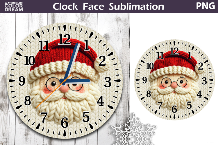 Santa Claus Clock Face | Christmas Clock Design