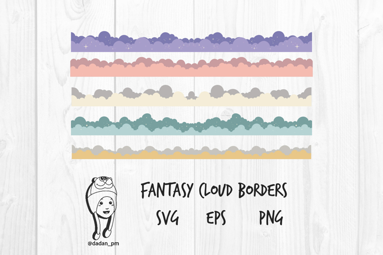 Fantasy Cloud Borders Cute Pastel Sky Divider