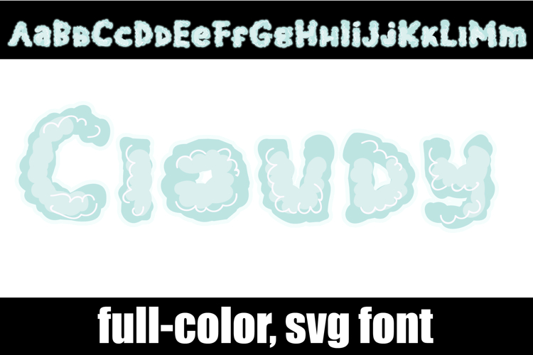 Cloudy Color Font
