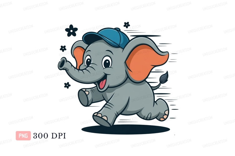 Cute Elephant Clipart Image 11