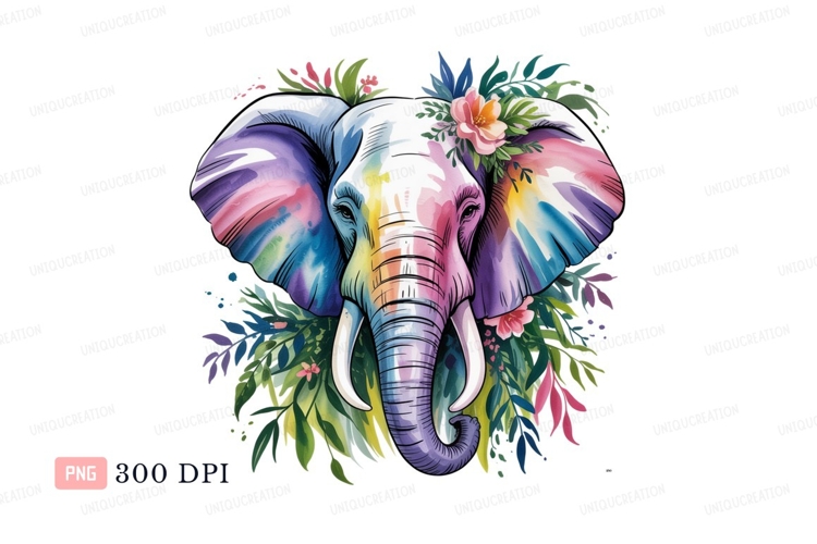 Elephant Watercolor Clipart