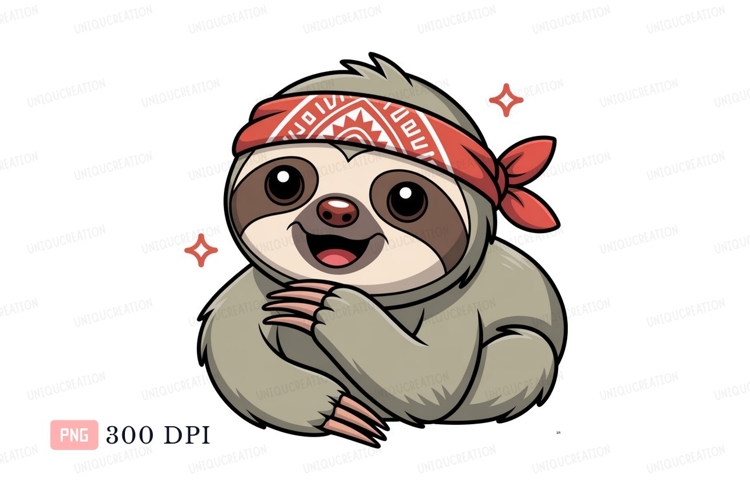 Cute Sloth Clipart Image 3