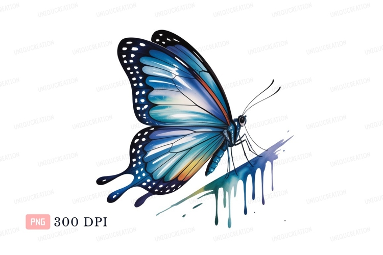 Blue Butterfly Clipart Image 5