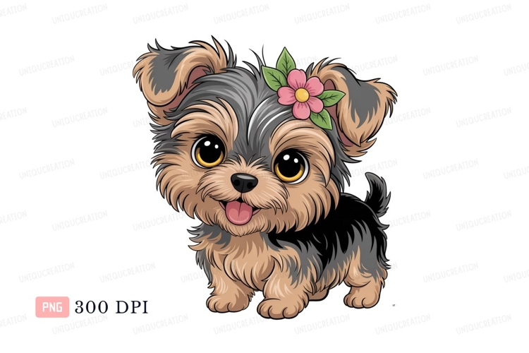 Yorkie Clipart Image 2