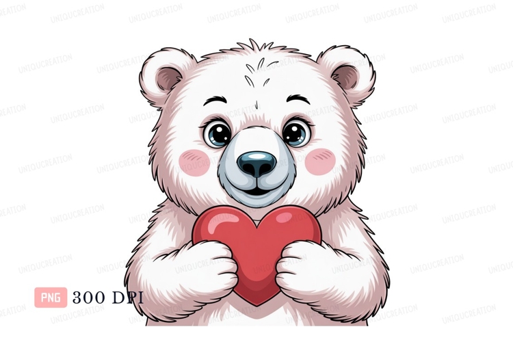 White Heart Clipart Image 16