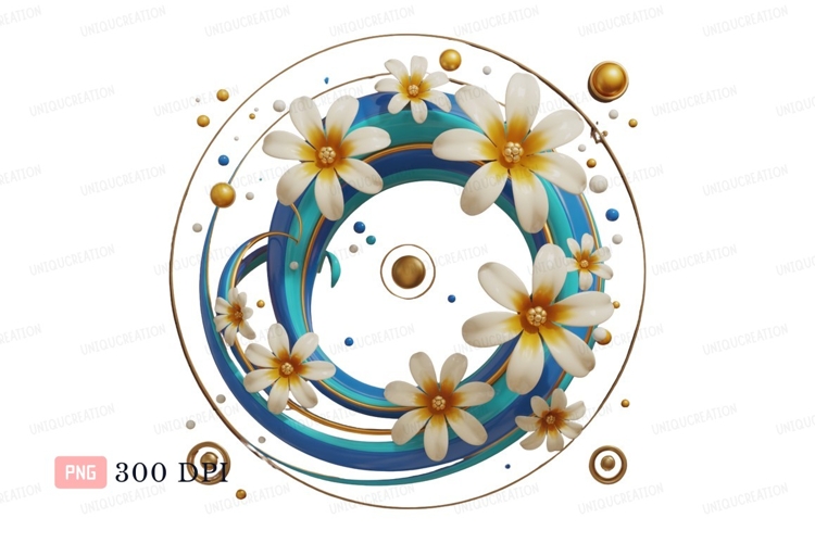 Blue Flowers Clipart Image 5