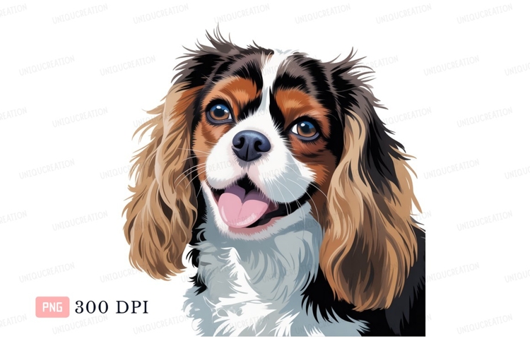 Happy Cavalier King Charles Spaniel Portrait canine