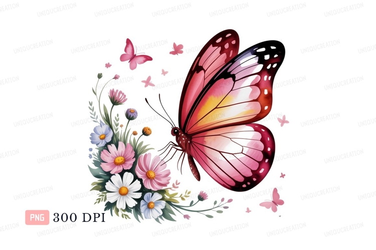 Blue Flowers Clipart Image 4