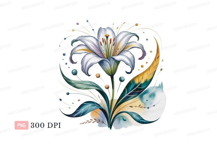 Purple Flower Clipart Image 8