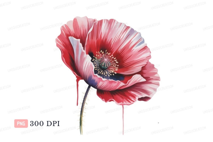 Red Flower Clipart Image 20