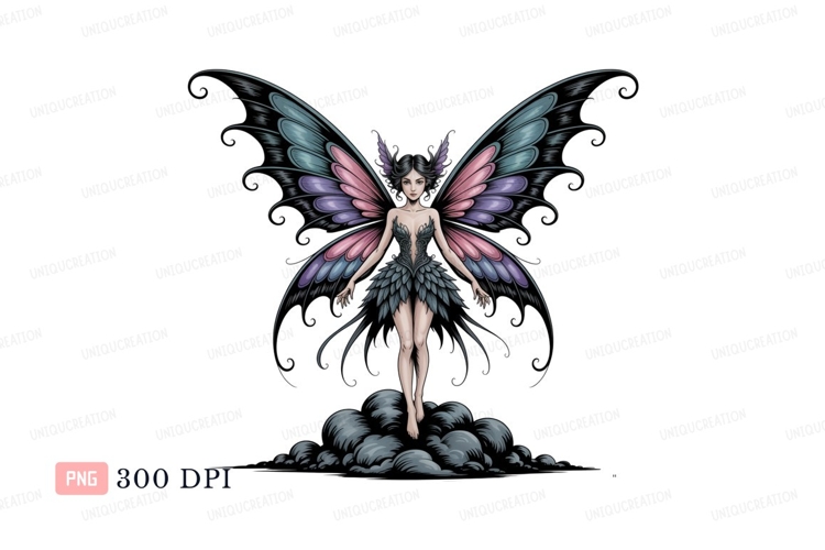 Fairy creature with butterfly wings fantasy