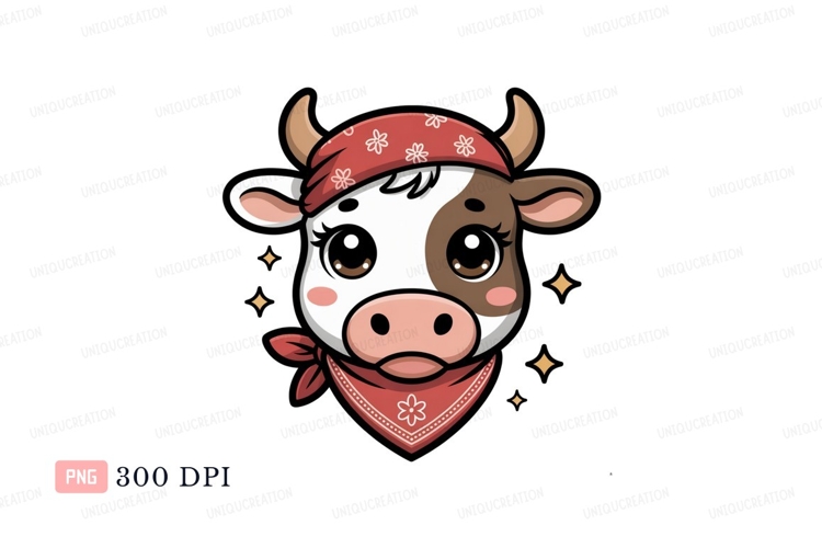 Cute Cartoon Cow Image 17