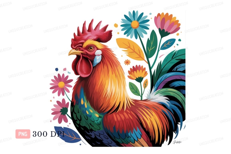 Rooster Clipart Image 16