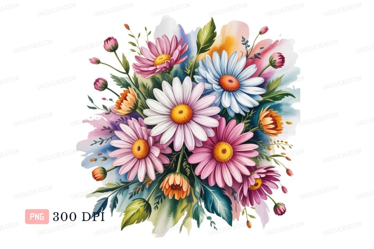 Blue Flowers Clipart Image 3