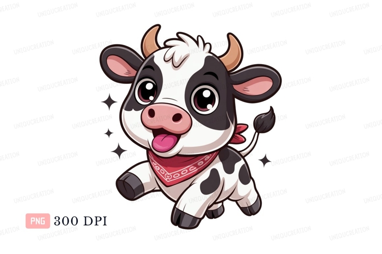 Cute Cartoon Cow Image 2