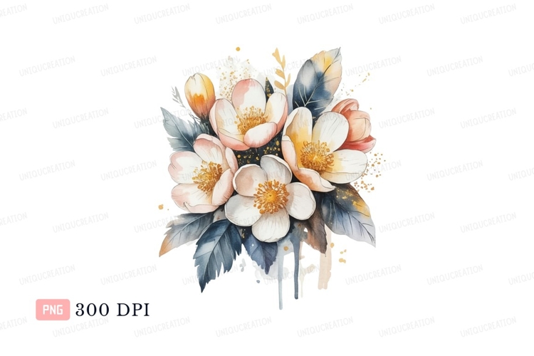 Blue Flowers Clipart Image 10