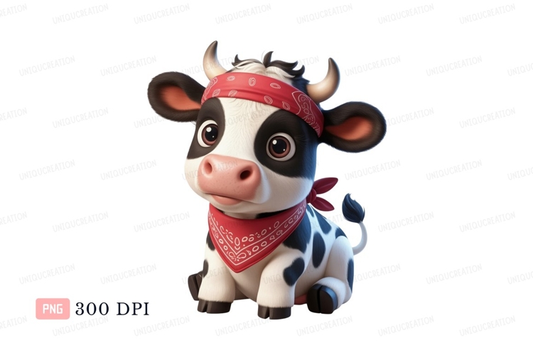 Cute Cartoon Cow Image 6