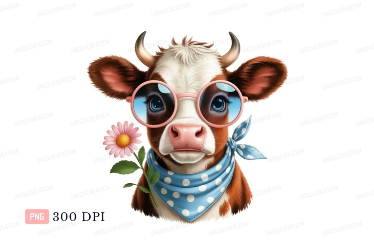 Cute Cartoon Cow Image 10