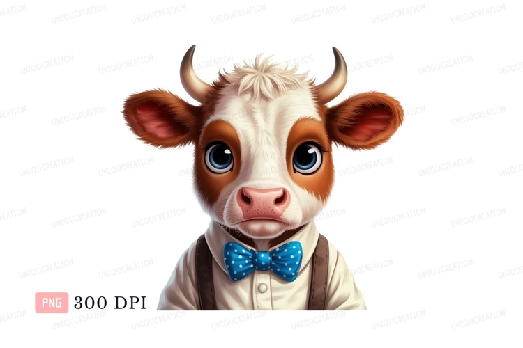 Cute Cartoon Cow Image 17